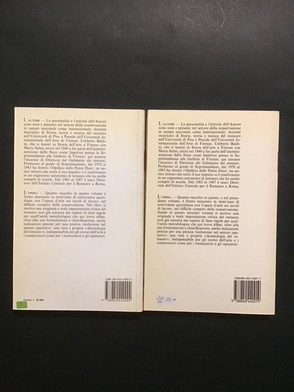 TEORIA DEL RESTAURO E UNITA' DI METODOLOGIA - VOL. I, …