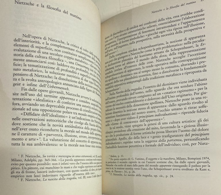 IL SAPERE DELLA SUPERFICIE DA NIETZSCHE A SIMMEL