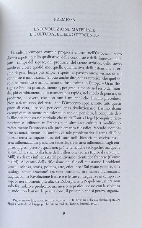 LA RIVOLUZIONE MODERNA. VICENDE DELLA CULTURA TRA OTTO E NOVECENTO