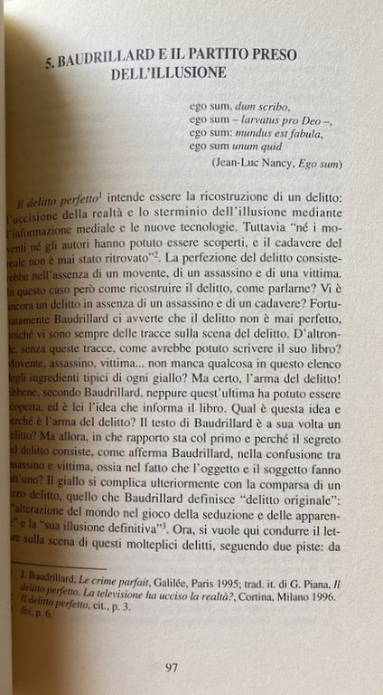 LE SCRITTURE DEL FUORI. TRACCIATI SUL PENSIERO FRANCESE CONTEMPORANEO