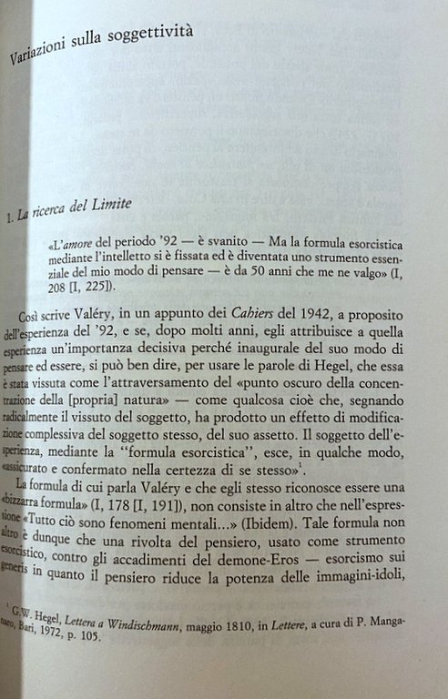 L'INQUIETO SENSO DEL POSSIBILE. SAGGIO SUI CAHIERS DI PAUL VALÉRY