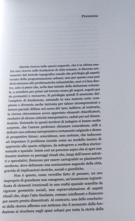 PAESTUM E ROMA QUADRATA. RICERCHE SULLO SPAZIO AUGURALE