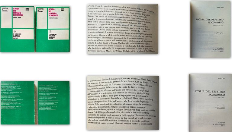 STORIA DEL PENSIERO ECONOMICO. VOLUME PRIMO: DA PLATONE A RICARDO; … | Immagine Gallery 1