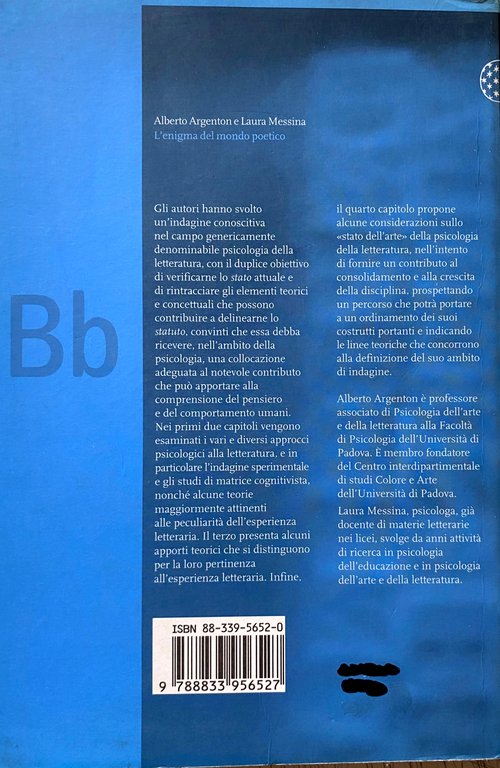 L'ENIGMA DEL MONDO POETICO. L'INDAGINE SPERIMENTALE IN PSICOLOGIA DELLA LETTERATURA