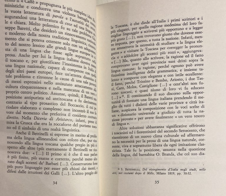 LA LINGUA LETTERARIA DEL MEZZOGIORNO D'ITALIA NEL SETTECENTO