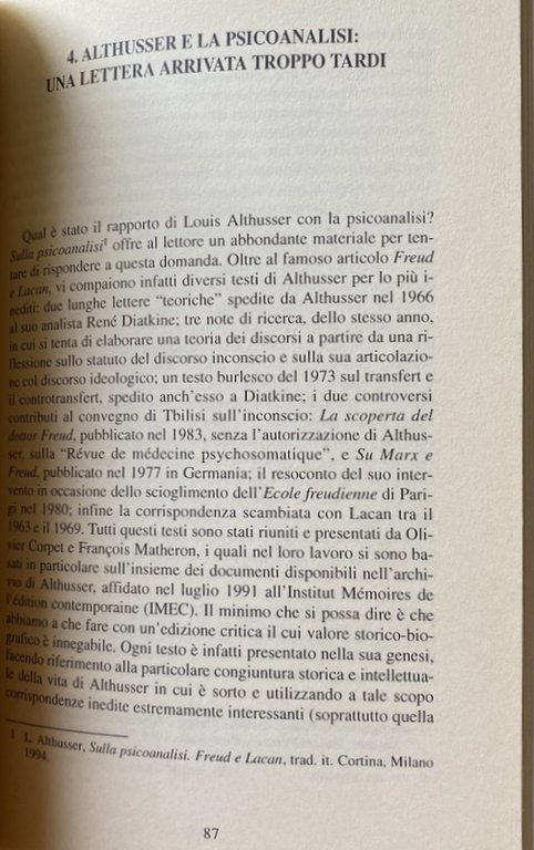 LE SCRITTURE DEL FUORI. TRACCIATI SUL PENSIERO FRANCESE CONTEMPORANEO