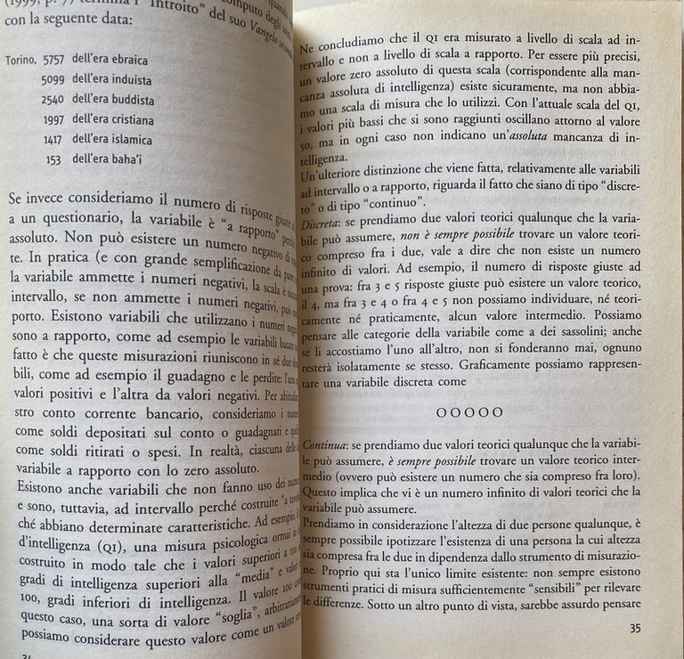 STATISTICA DESCRITTIVA PER PSICOLOGI