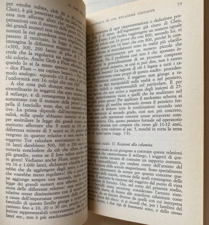 LA GENESI DELL'IDEA DI FORTUITO NEL BAMBINO