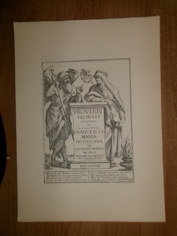 PROVERBJ figurati consecratj al Serenissimo... GIUSEPPE MARIA MITELLI 1978