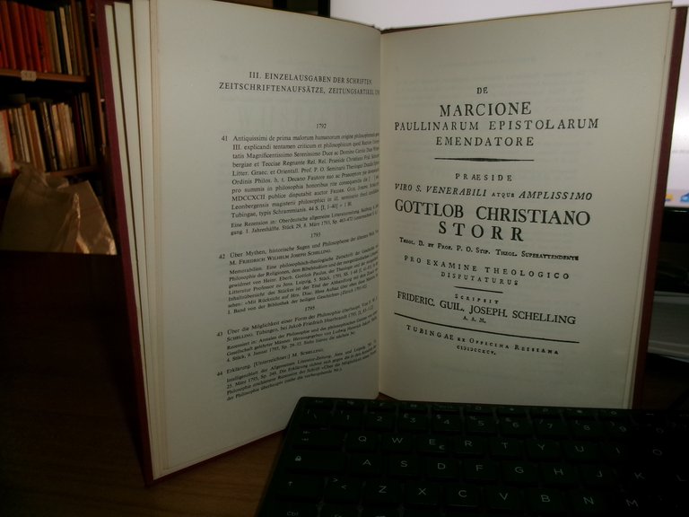 Schneeberger Guido. Friedrich Wilhelm Joseph von Schelling. Eine Bibliographie