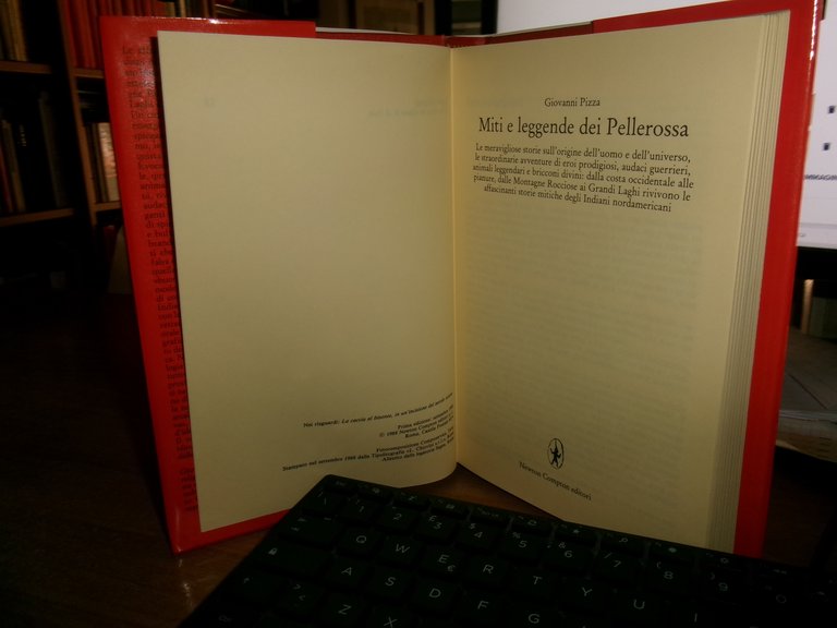 Miti e Leggende dei Pellerossa. GIOVANNI PIZZA 1988