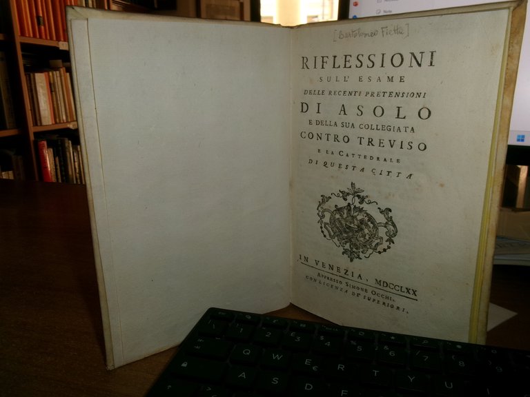 Riflessioni sull' esame delle recenti pretensioni di Asolo e dalla …
