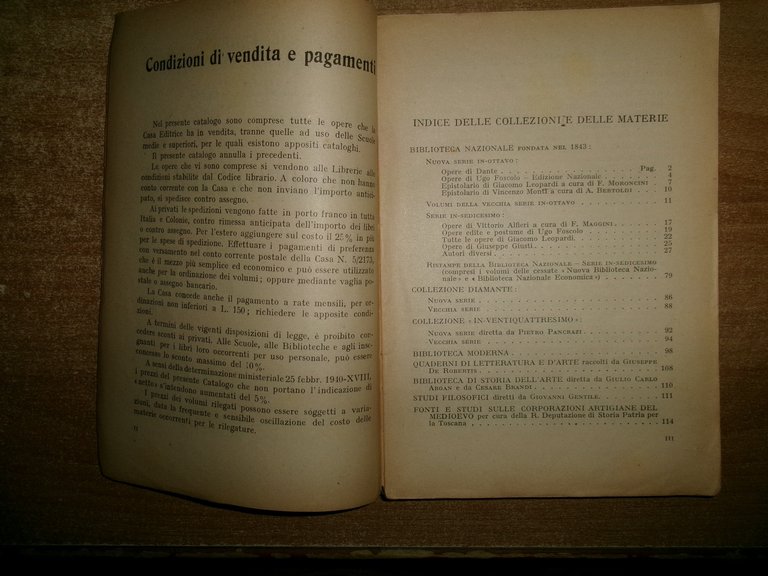 CATALOGO GENERALE Casa Editrice FELICE LE MONNIER 1942