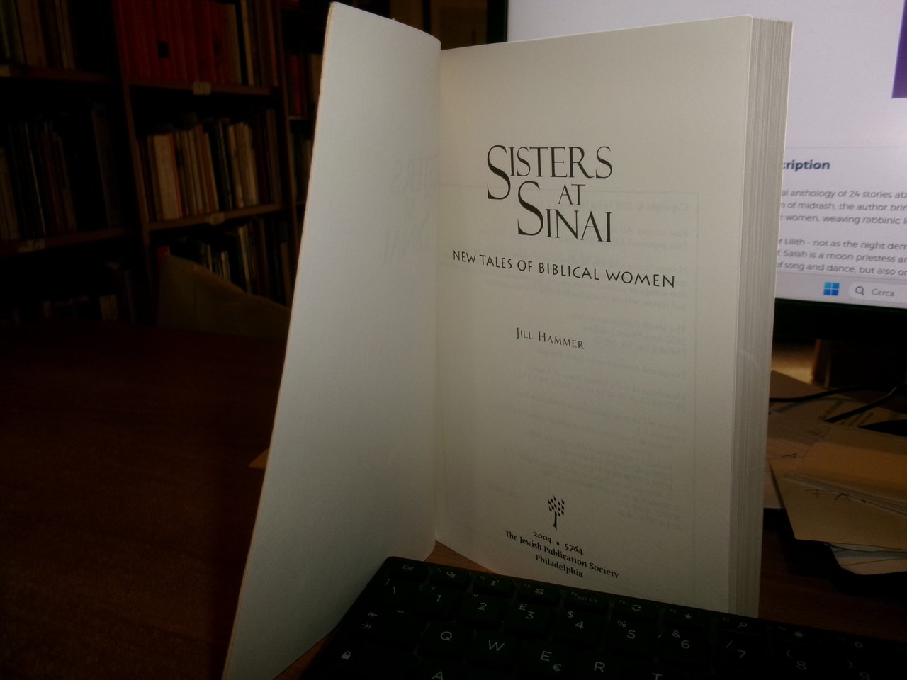 Sisters at Sinai. New Tales of Biblical Women. JILL HAMMER …