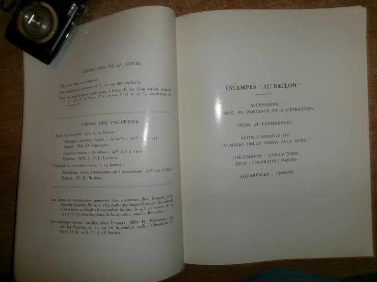 Estampes "Au Ballon" Objets d' Art Importante Bibliothèque. HOTEL DROUOT …