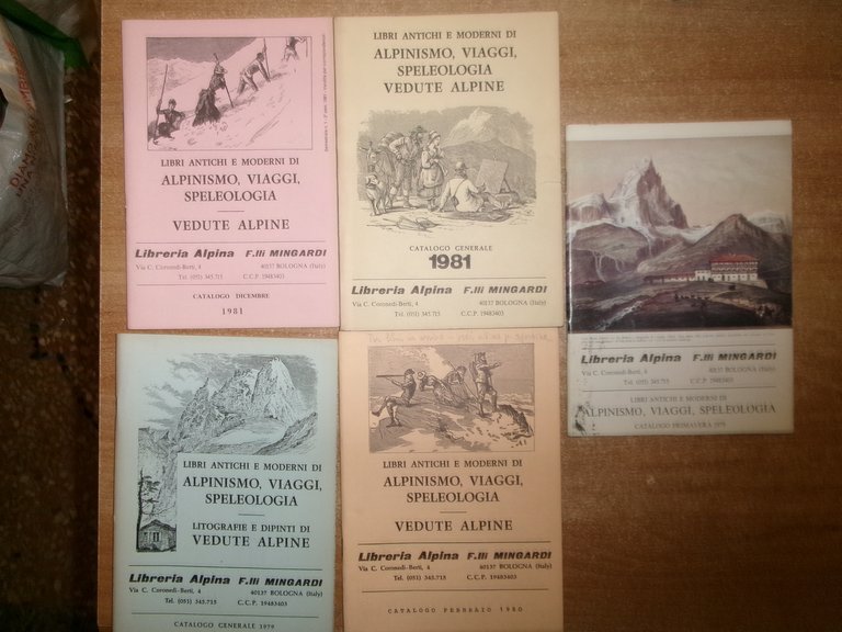 40 cataloghi di libri antichi... Alpinismo Viaggi Speleologia. LIBRERIA ALPINA …