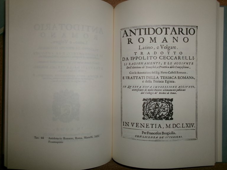 Le Prime Farmacopee Italiane...dei Ricettari Fiorentini memoria A. Corradi 1984