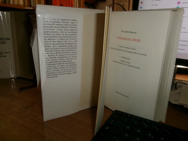 ALESSANDRO MANZONI. I Promessi Sposi...Fermo e Lucia... appendice...Einaudi 1971