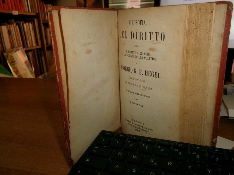 Filosofia del Diritto ossia il Diritto di Natura e la...GIORGIO …