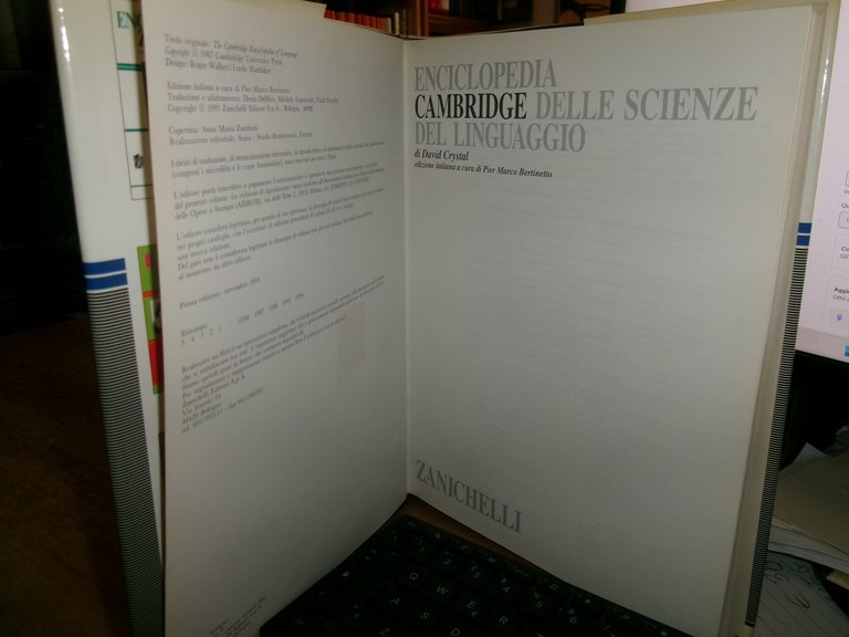 Enciclopedia Cambridge delle Scienze del Linguaggio di DAVID CRYSTAL 1993