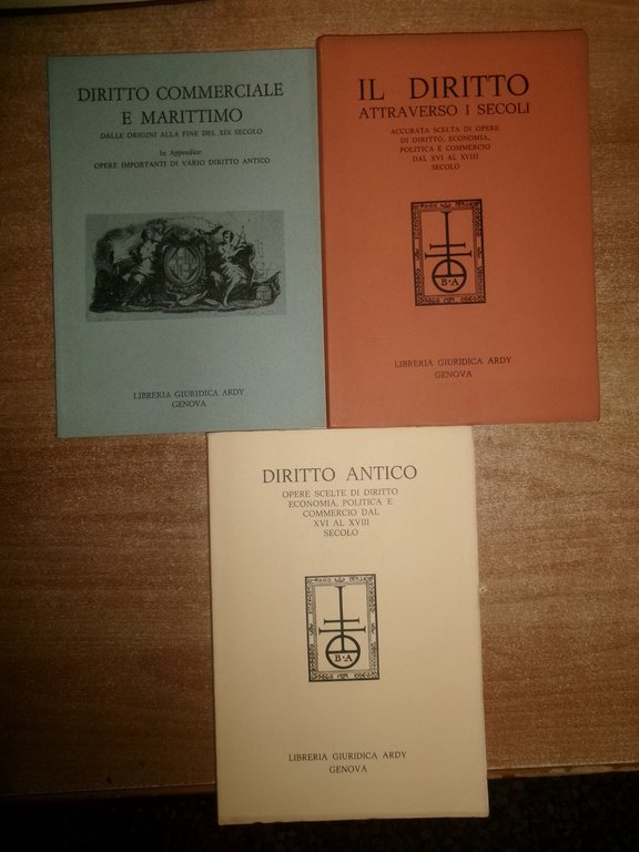 Il Diritto attraverso i secoli...Antico...Commerciale e Marittimo... ARDY 1971