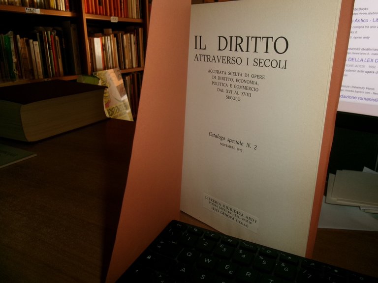 Il Diritto attraverso i secoli...Antico...Commerciale e Marittimo... ARDY 1971