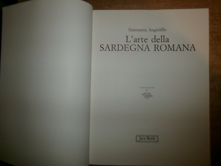 L' Arte della Sardegna Romana. SIMONETTA ANGIOLILLO 1987