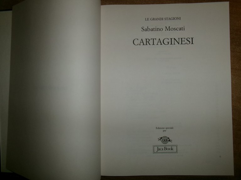 CARTAGINESI. SABATINO MOSCATI 1995