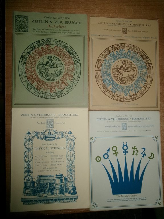 7 Cataloghi n° 246/219/1/214/209/224/210 di ZEITLIN & VER BRUGGE anni …