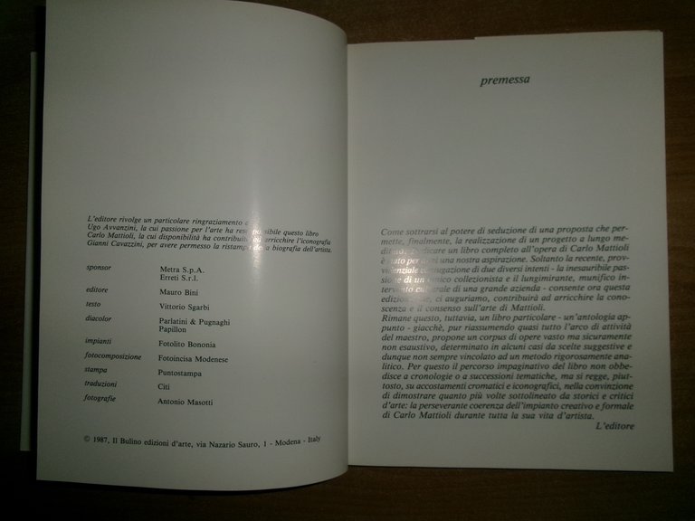 Vittorio Sgarbi. CARLO MATTIOLI antologia 1939-1986 - 1987