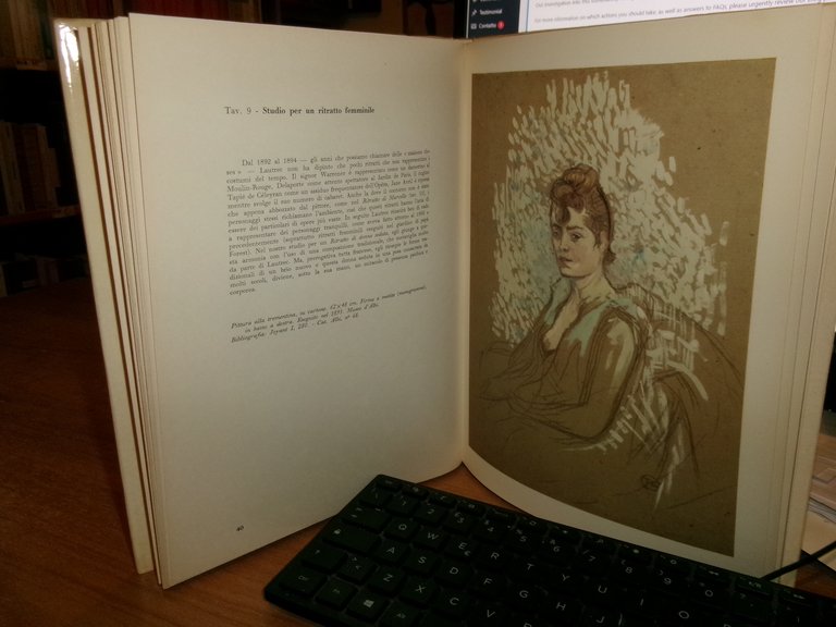 Acquarelli pastelli disegni di TOULOUSE-LAUTREC. HANSPETER LANDOLT 1963