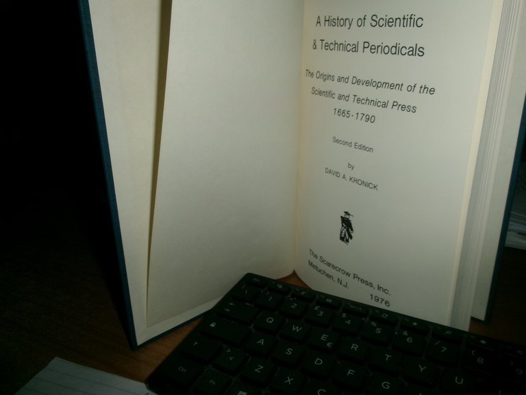 A history of Scientific & technical periodicals... DAVID A. KRONICK …