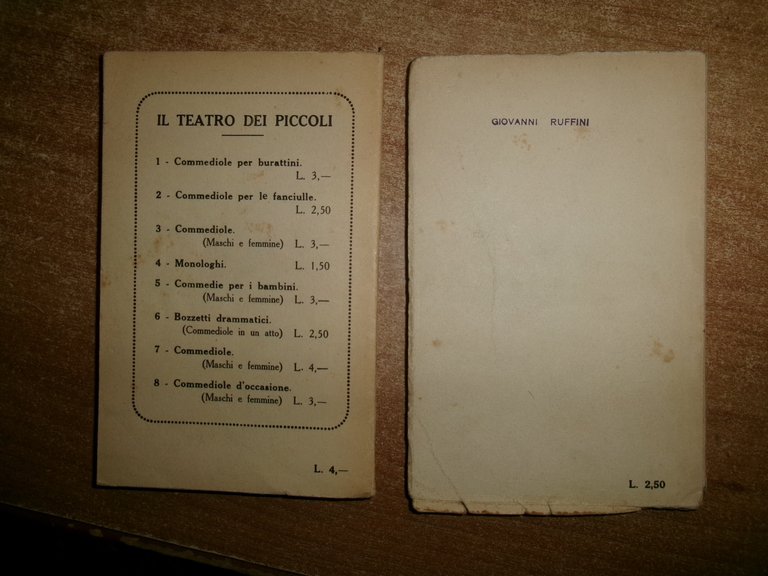 AA. VV. Commediole per Burattini. Commediole (Maschi e Femmine). s.d. …