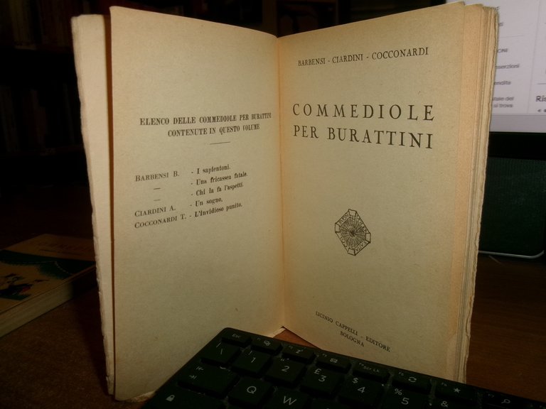 AA. VV. Commediole per Burattini. Commediole (Maschi e Femmine). s.d. …