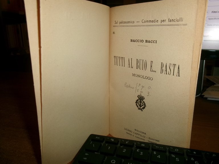 AA. VV. Commediole per Burattini. Commediole (Maschi e Femmine). s.d. …