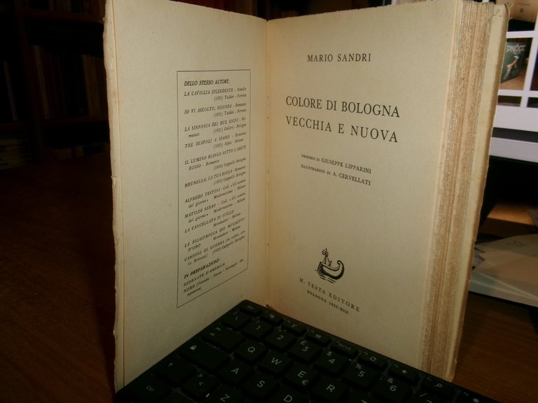 COLORE DI BOLOGNA VECCHIA E NUOVA. MARIO SANDRI 1938