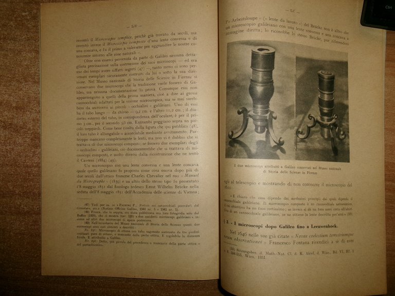 I MICROSCOPI costruiti da GALILEO GALILEI (1610-1630). CASTALDI LUIGI 1942