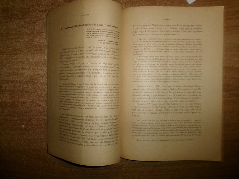 I MICROSCOPI costruiti da GALILEO GALILEI (1610-1630). CASTALDI LUIGI 1942