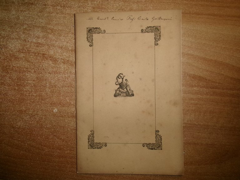 Elogio Biografico del Cav. Professor PAOLO BARONI Bolognese. BURCI CARLO …