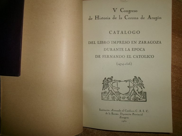 CATÁLOGO DEL LIBRO IMPRESO EN ZARAGOZA DURANTE LA ÉPOCA DE …