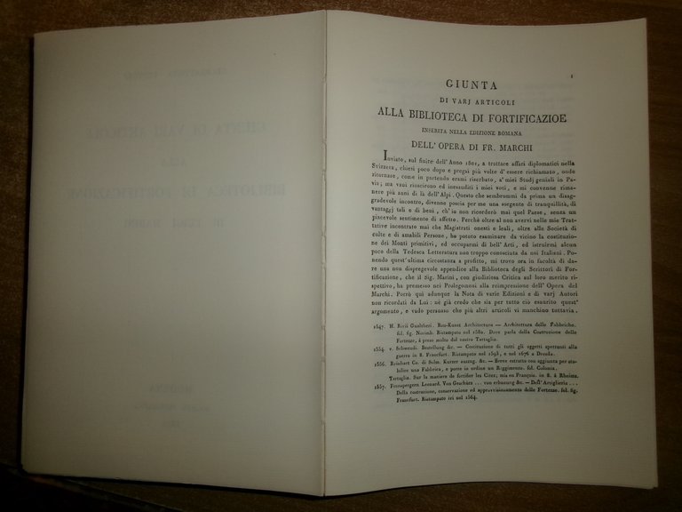 MARINI, LUIGI. Bologna, 1810 (ma anastatica Bologna, Libreria Brighenti, 1971). …