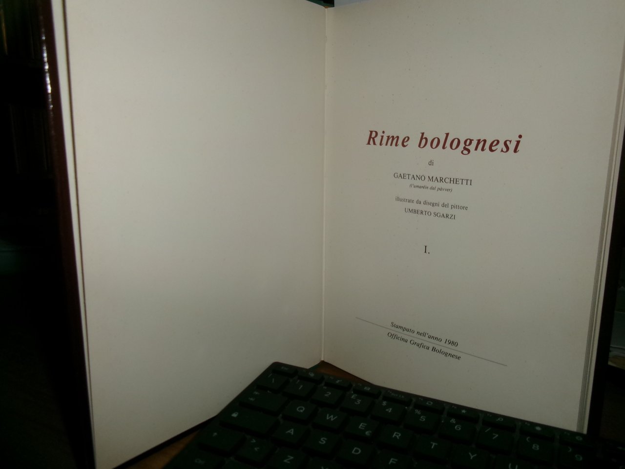 Rime Bolognesi. I. GAETANO MARCHETTI 1980