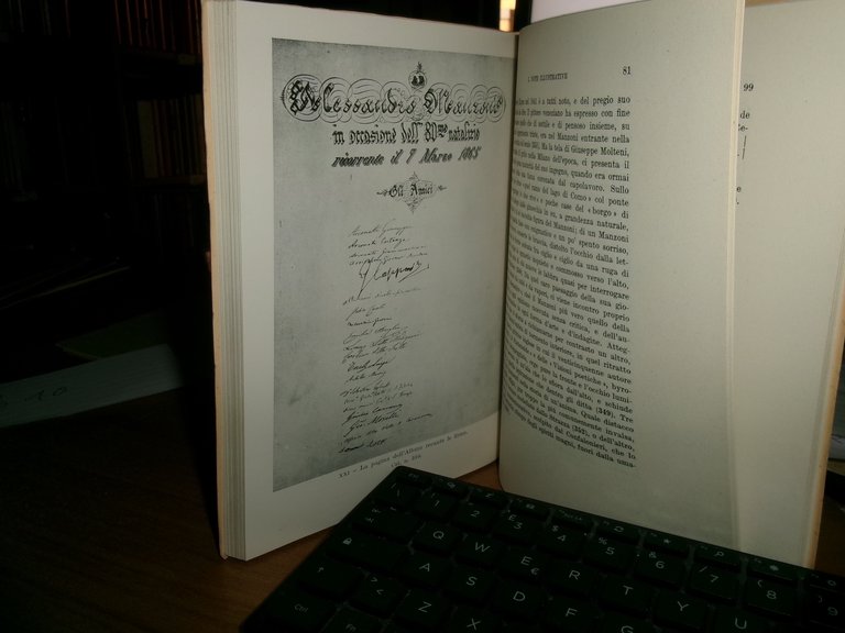 (Alessandro Manzoni) Catalogo della MOSTRA MANZONIANA. Bibl. Naz. Braidense 1951