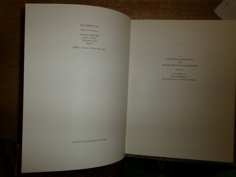 A Short Title Catalogue of Spanish and Portuguese Books 1601-1700... …