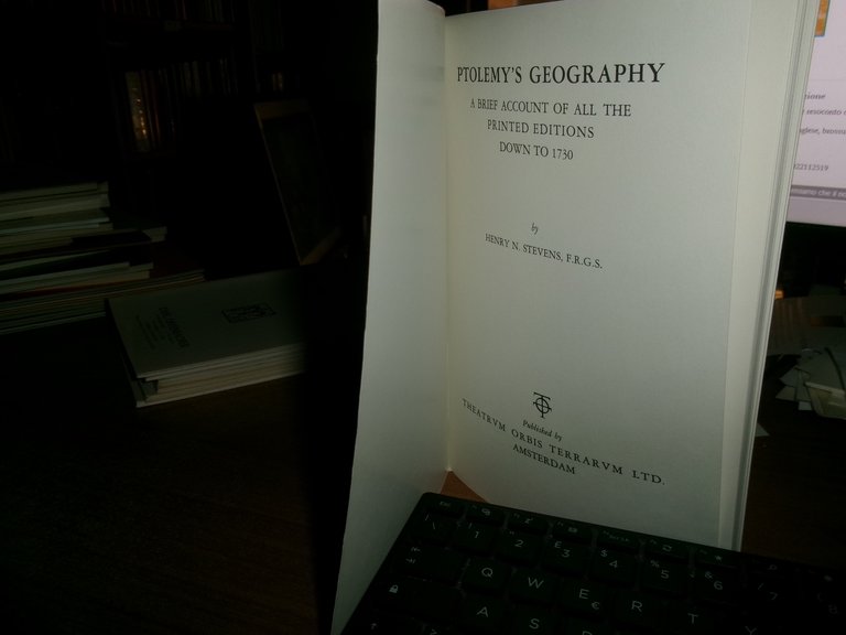 PTOLEMY'S GEOGRAPHY. HENRY N. STEVENS 1972