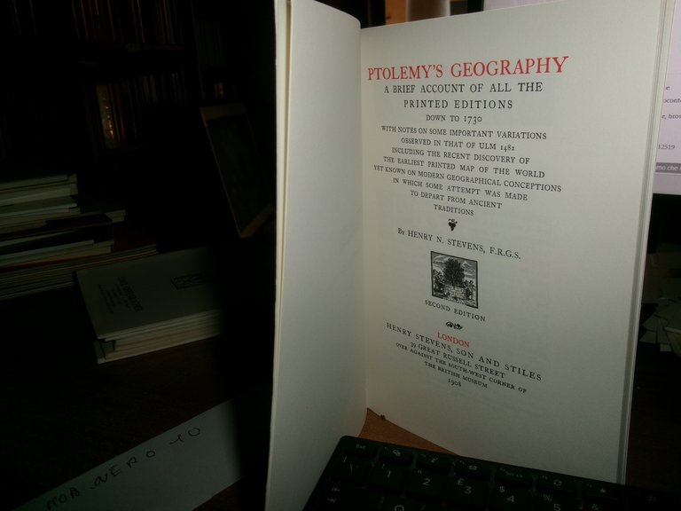 PTOLEMY'S GEOGRAPHY. HENRY N. STEVENS 1972