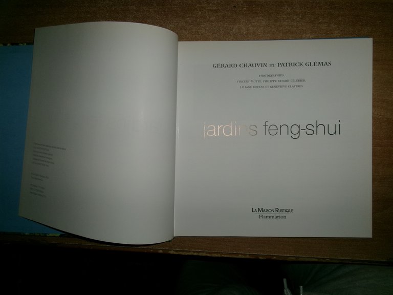 JARDINS Feng-SHUI. GERARD CHAUVIN et PATRICH GLEMANS 2001