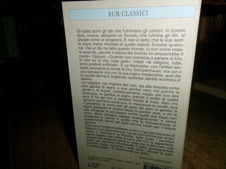 O si pensa o si crede. Scritti sulla religione. ARTHUR …