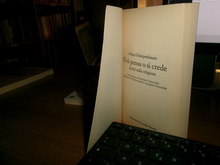 O si pensa o si crede. Scritti sulla religione. ARTHUR …