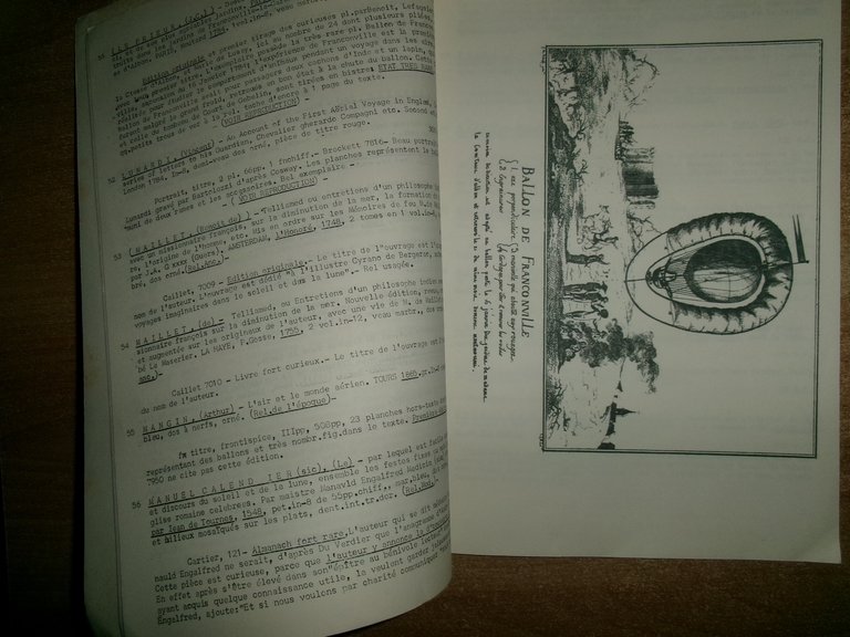 Aérostation. Importante Bibliothèque sur L' Aéronautique CHAMONAL/Pontoise 1960